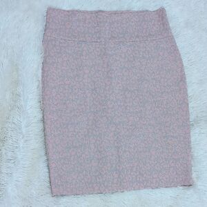 LuLaRoe Elegant Collection Pink & Silver Metallic Cassie Pencil Skirt 3X